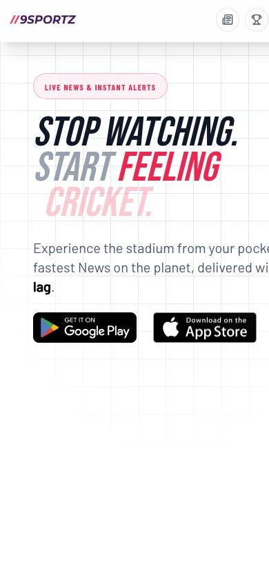 9Sportz on mobile